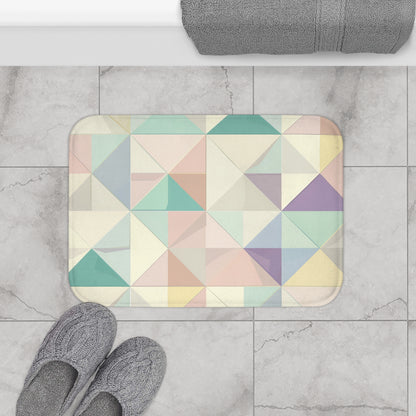 Soft Pastel Geometry Bath Mat