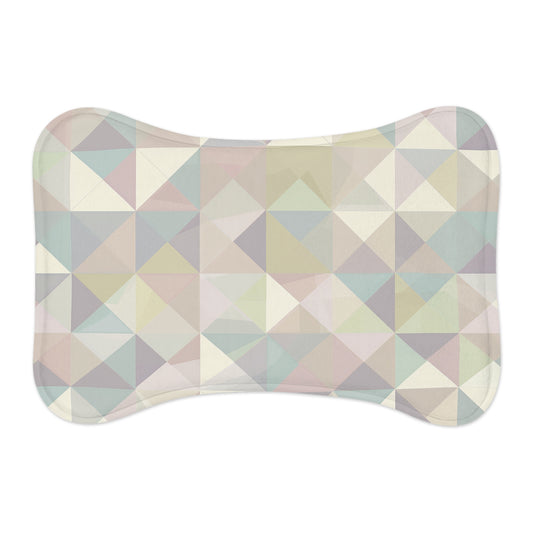 Chic Pastel Geometric Pet Mat