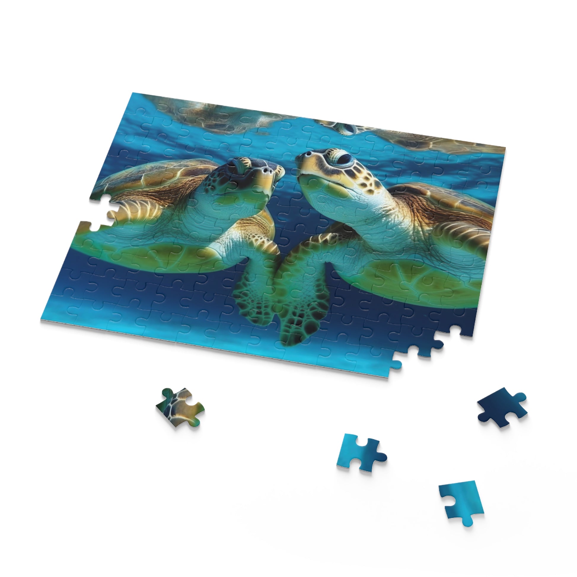 "Serene Turtle Paradise jigsaw puzzle for animal lovers and nature enthusiasts"