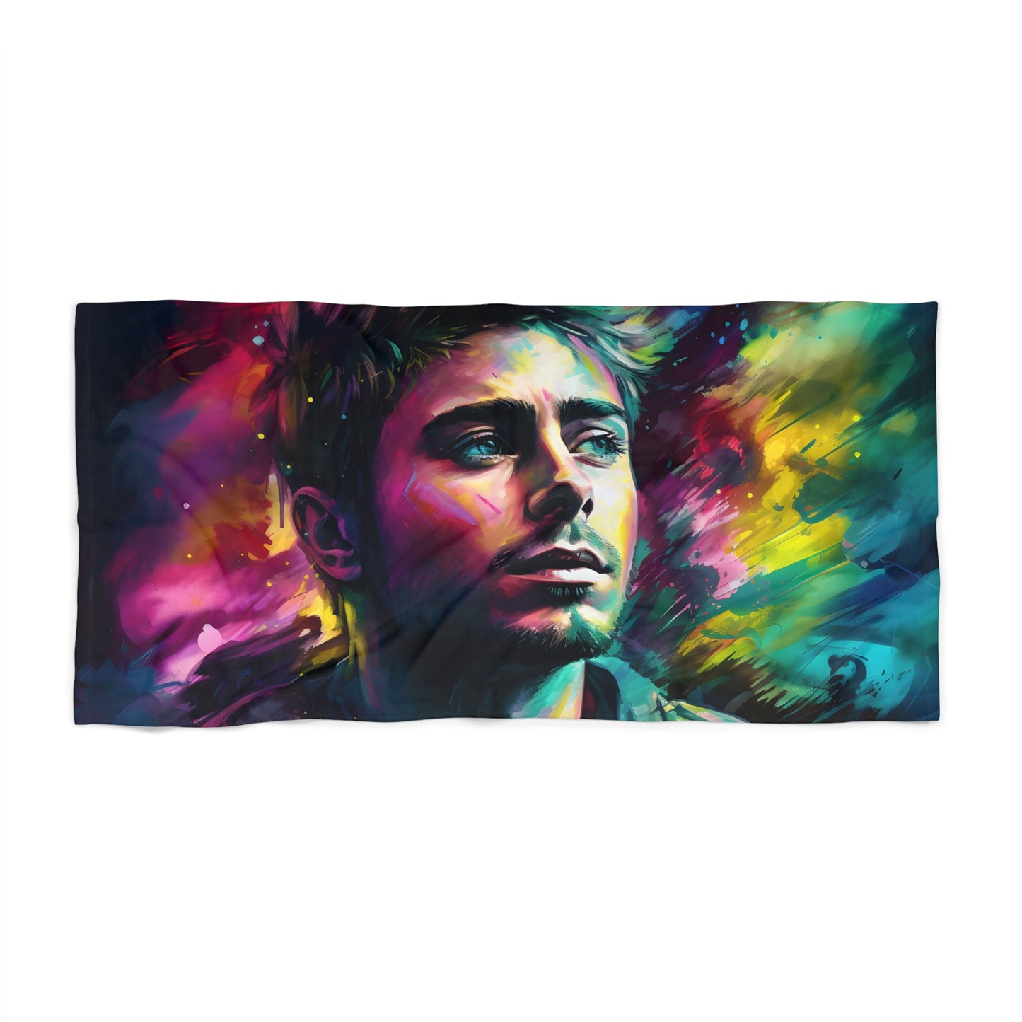 Zac Efron Neon Beach Towel