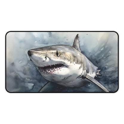 Durable Great White Shark Desk Mat - Add Style and Protection to Your Workspace with this Marine Life-inspired Accessory