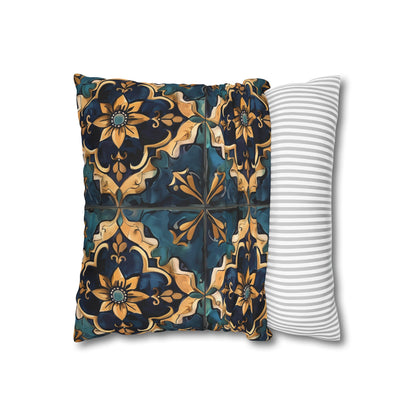 "Artisan Tiles Pillow Case Collection - Add elegance with seamless tile pattern for stylish bedding"