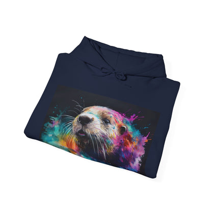 Smiling Otter Watercolor Hoodie