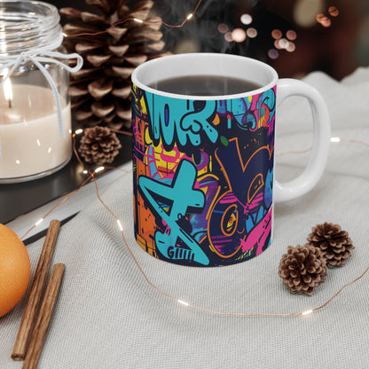 Neon Urban Graffiti Coffee Mug