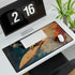 Spaceman Riding a Comet — XL & XXL Desk Mat — 3mm Non-Slip Natural Rubber Base Detail