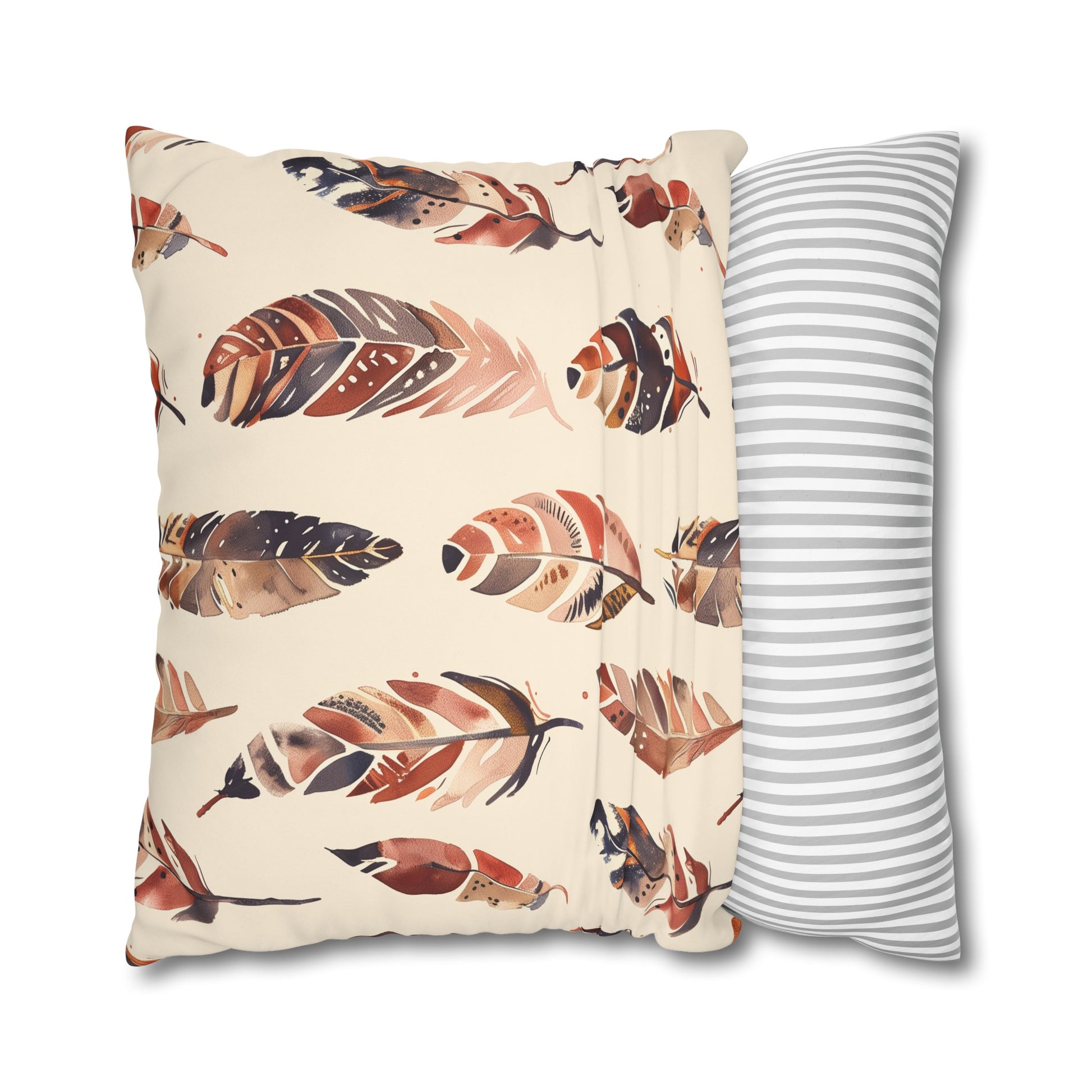 "Boho Feathers Pillowcase Collection - Transform Your Bedroom with Whimsical Bohemian Style"