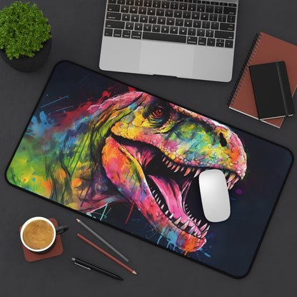 Neon Glow Desk Mat adds vibrant colors to workspace, protects desk from scratches and spills