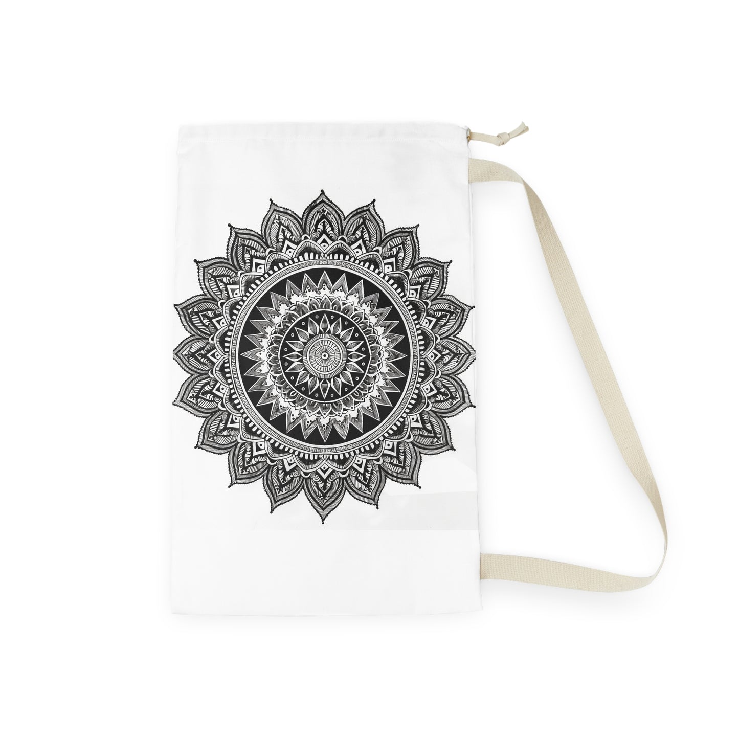 "Zen Mandala Laundry Bag - Tranquil pattern for serene laundry experience"