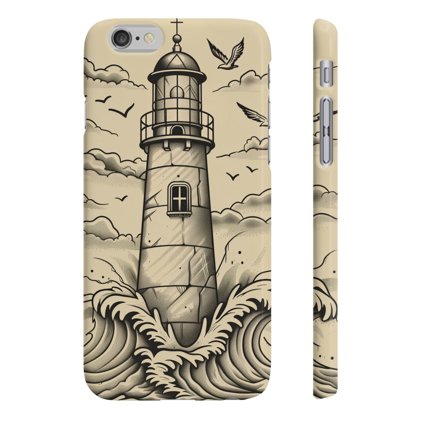 Beacon of Light: Hand-Drawn Lighthouse Phone Case | Phone Case | Accessories, Glossy, iPhone Cases, Matte, Phone Cases, Samsung Cases, Slim | Prints with Passion