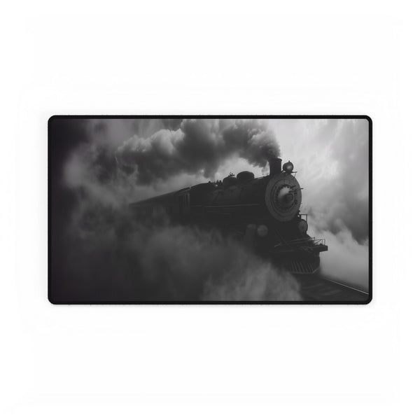 Train Made of Smoke and Dreams — XL & XXL Desk Mat — Gaming & Workspace Desk Setup View
