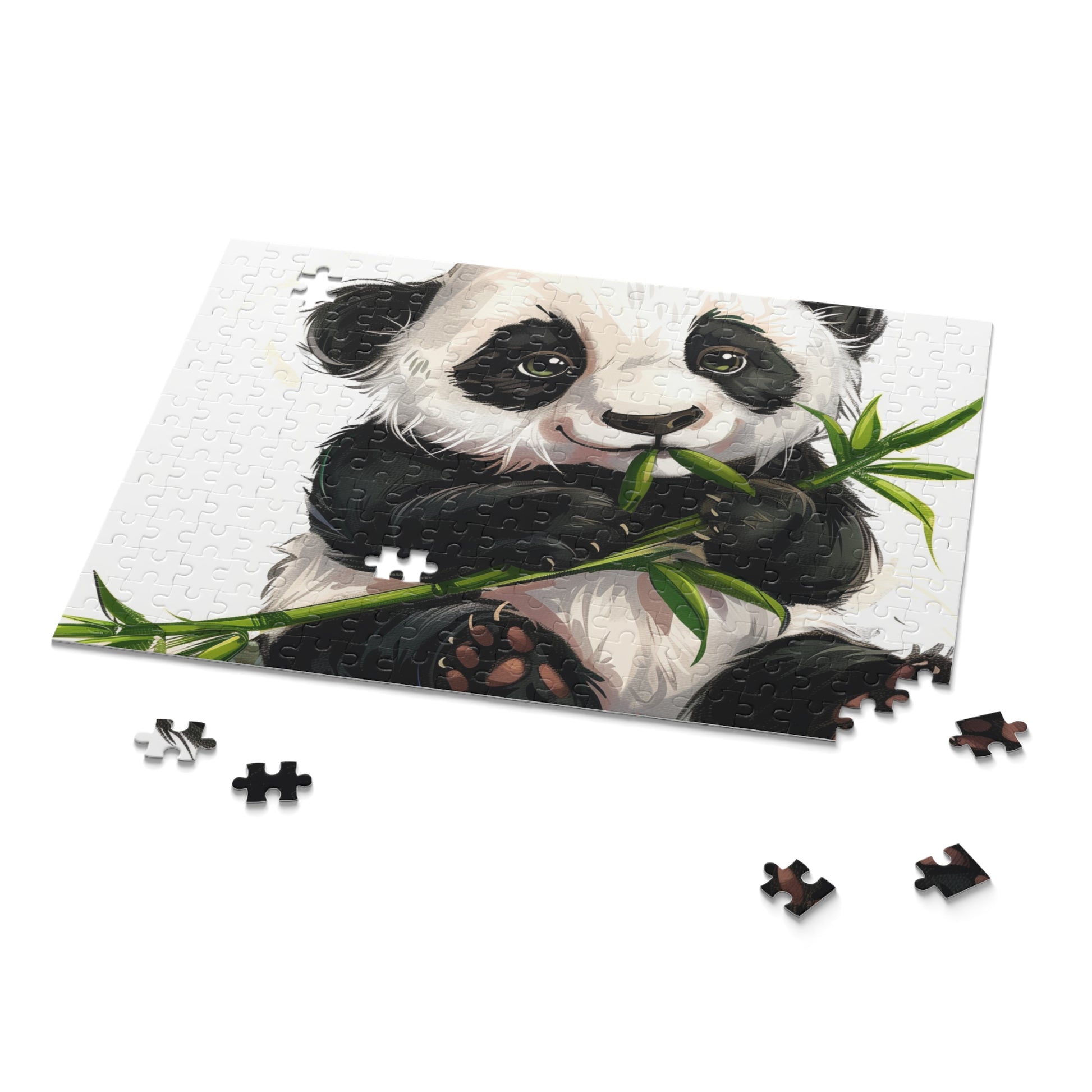 Adorable Panda Eating Bamboo Jigsaw Puzzle for Panda Lovers