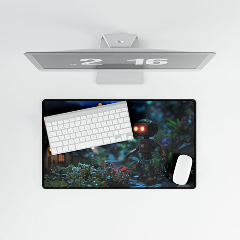 Robot Tending Starlight Garden — XL & XXL Desk Mat — Product Detail View 8