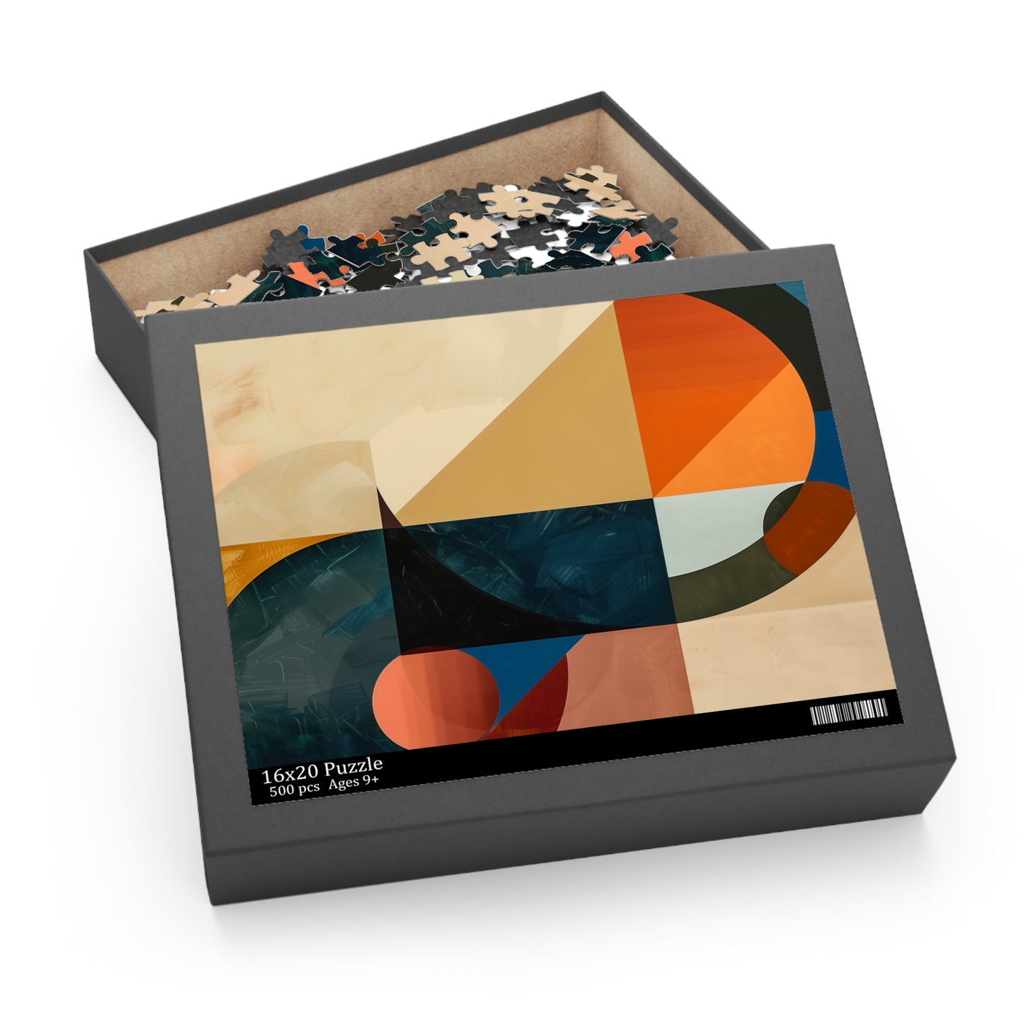 "Geometric Mastery Puzzle - Vibrant abstract shapes for challenging fun"