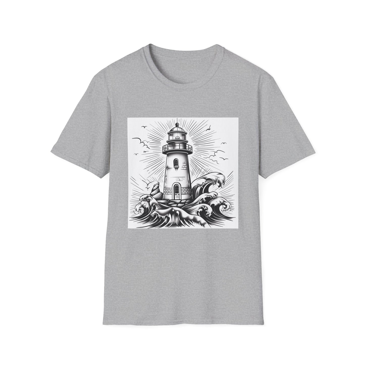 Coastal Sanctuary: A Hand-Drawn Lighthouse Journey