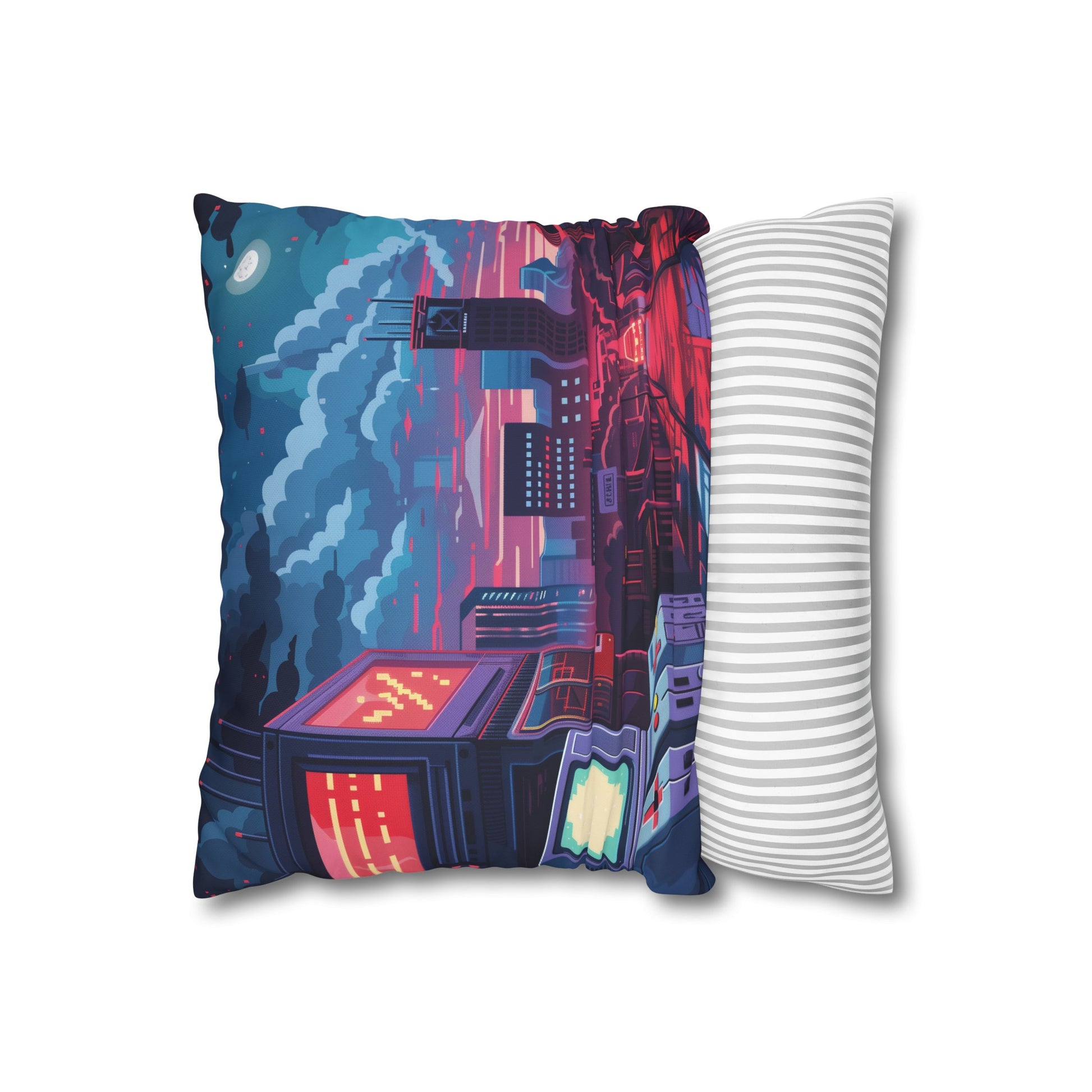 "Pixelated Dreams Pillowcase - Retro 8-bit gaming design, high-quality material, perfect for all seasons. Makes a great gift! Shop now."