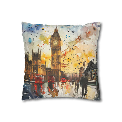 "London Watercolor Dreams Pillowcase - High-quality, stylish, and perfect for all seasons. Makes a great gift. Buy now! By BenCPrints."