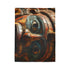 Ancient Mask Radiating Cosmic Energy Plush Fleece Throw Blanket