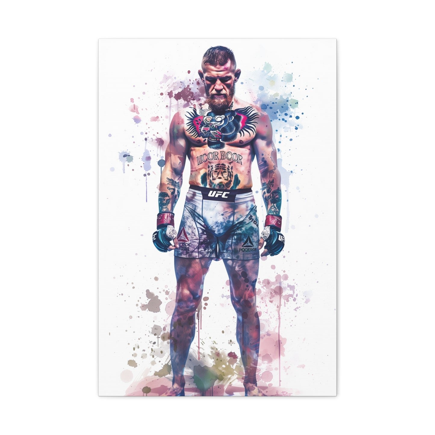 Conor McGregor: Irish Warrior in Watercolor Canvas: Conor McGregor Suits | Canvas | Art & Wall Decor, Canvas, Fall Picks, Hanging Hardware, Home & Living, Indoor, Top Spring Products, Valentine's Day promotion | Prints with Passion