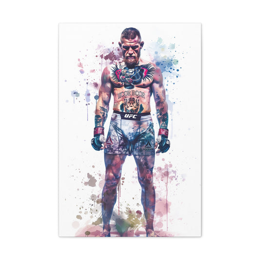 Conor McGregor: Irish Warrior in Watercolor Canvas: Conor McGregor Suits | Canvas | Art & Wall Decor, Canvas, Fall Picks, Hanging Hardware, Home & Living, Indoor, Top Spring Products, Valentine's Day promotion | Prints with Passion