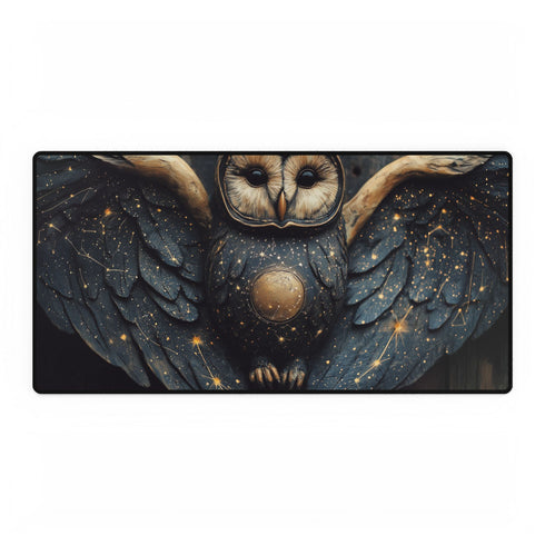 Owl with Constellation Wings Gaming XXL Extended Desk Mat