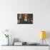 90s Retro Grunge Abstract Texture — Canvas Wall Art — Kiln-Dried Pine Frame & Ready-to-Hang Back View
