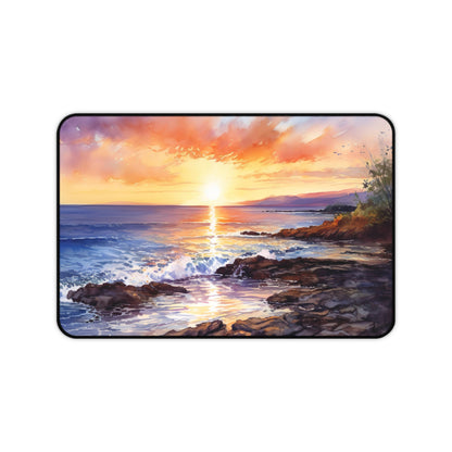 "Ocean Sunrise Desk Mat - Bring the beach to your workspace with this serene sunrise design, stay inspired all day"