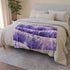 Provence Lavender Botanical Fields Seamless Plush Fleece Throw Blanket - Product in Use Lifestyle View | Prints With Passion