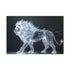 Cybernetic Lion Made of Light Shards — Canvas Wall Art — Living Room Wall Lifestyle View