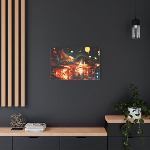 Retro Pinball Machine Turned Battlefield — Canvas Wall Art — Product Detail View 8