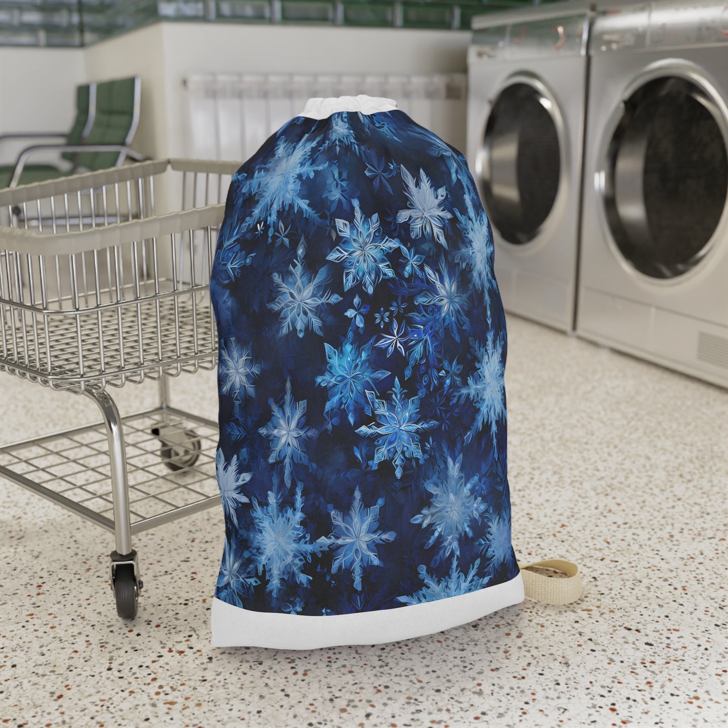 Symmetrical Illu Laundry Bag - Stylish laundry bag with captivating repeating pattern, keep space organized with flair.