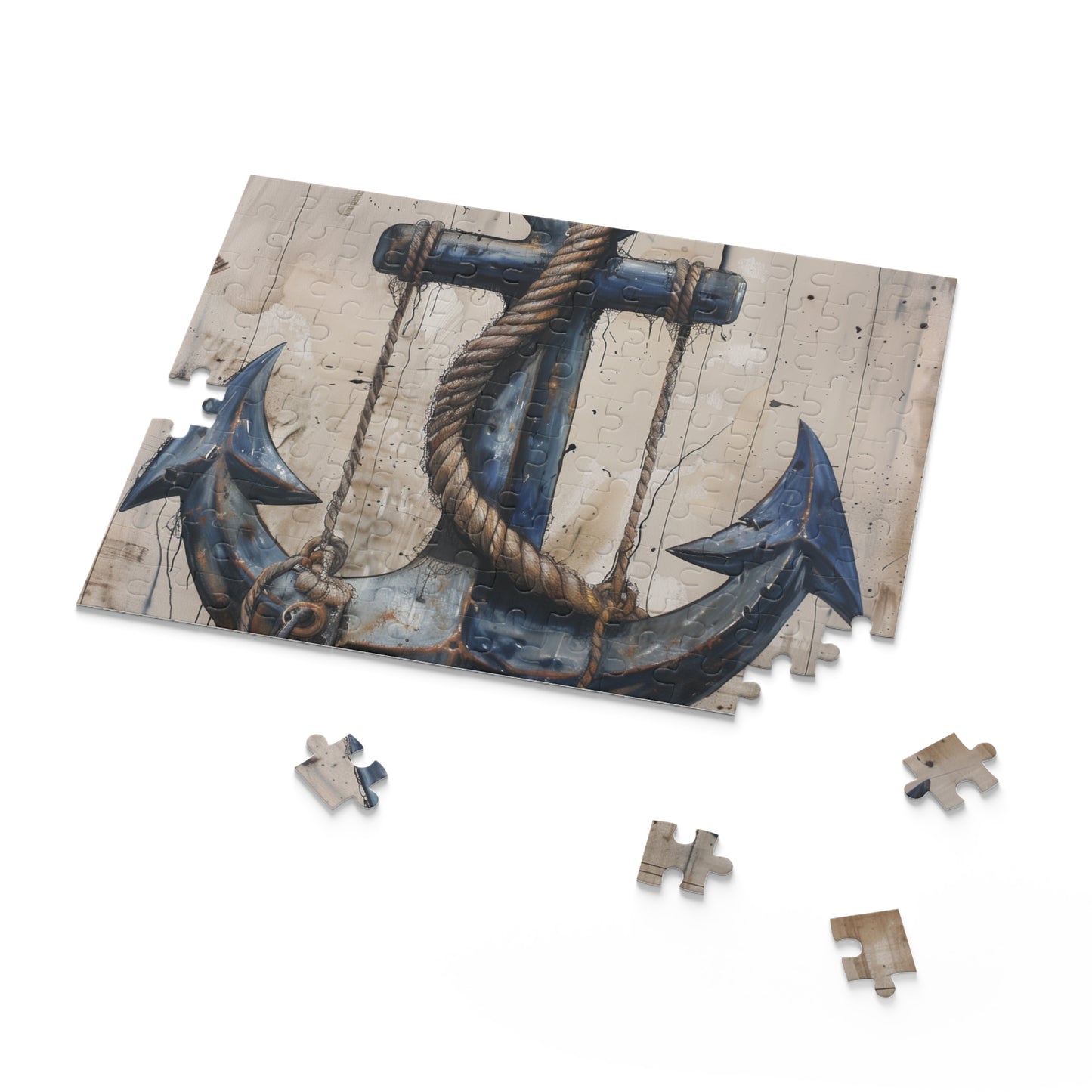 "Anchor and Rope Jigsaw Puzzle for Ocean Lovers - Challenging and detailed nautical design"