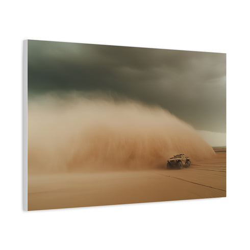 Desert Storm with Giant Sand Serpent — Canvas Wall Art — Product Detail View 6
