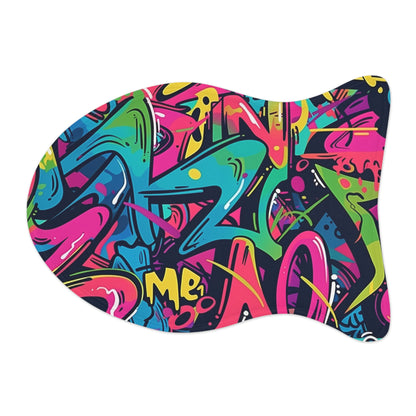 Neon Urban Graffiti Pet Mat