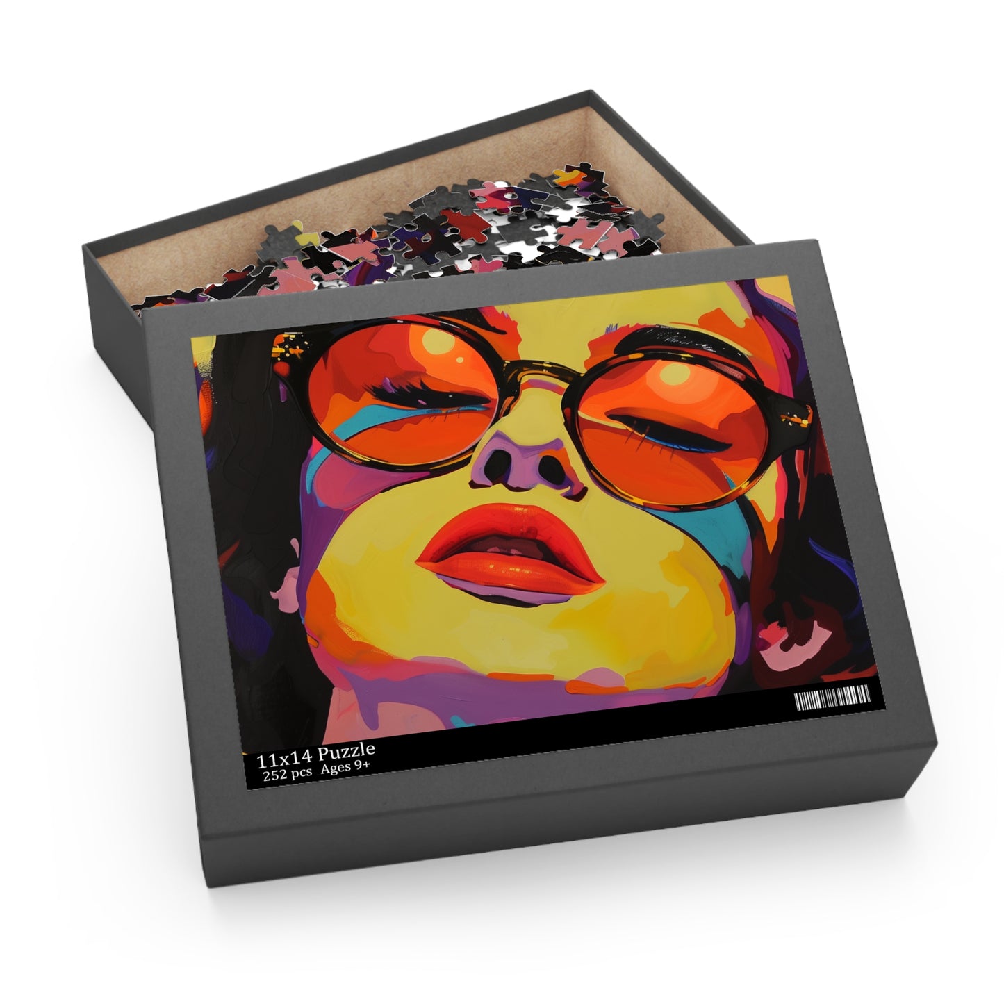 "Vibrant Pop Art Portrait Jigsaw Puzzle - Engaging entertainment for art lovers and enthusiasts"