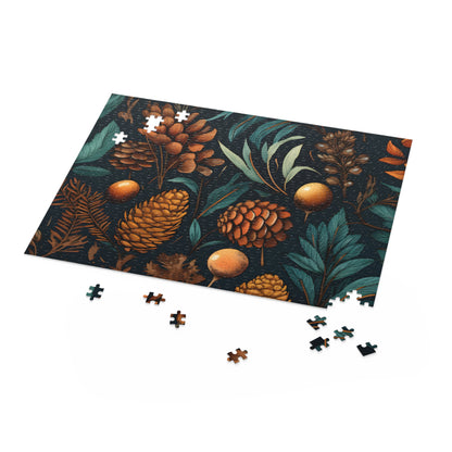 Modern watercolor Pearl Pattern jigsaw puzzle with striking design and splashes & splatters