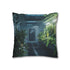Rainforest Growing on a Space Station — 40×40 Cushion Cover — Double-Sided Back & Concealed Zip Detail