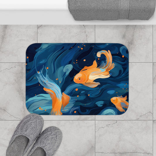 Golden Serenity Bath Mat | Bath Mats | Bath, Bathroom, Home & Living, Indoor, Sublimation | Prints with Passion