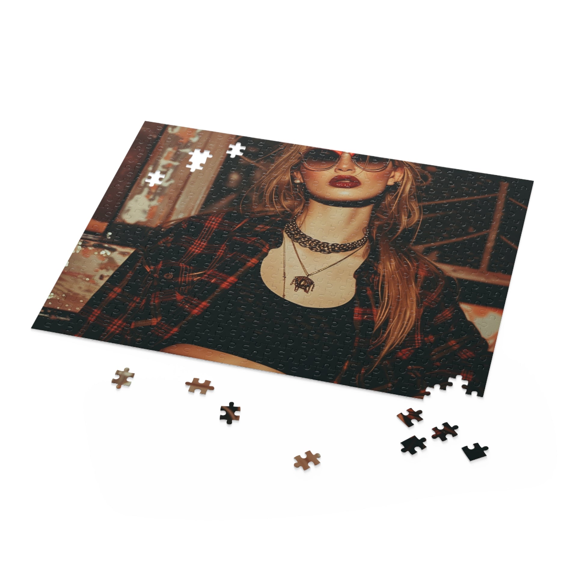 Vintage 90s Grunge Band Poster Jigsaw Puzzle for a nostalgic trip down memory lane.