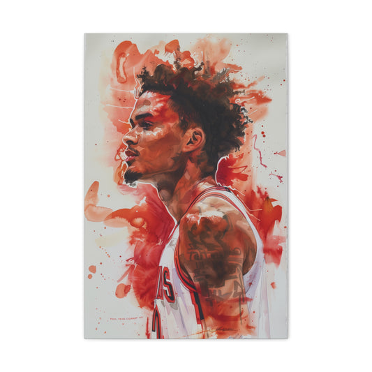 Trae Young: A Watercolor Ode to Ice Trae | Canvas | Art & Wall Decor, Canvas, Fall Picks, Hanging Hardware, Home & Living, Indoor, Top Spring Products, Valentine's Day promotion | Prints with Passion