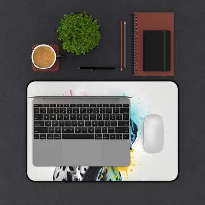 "Dalmatian Dream Desk Mat - Cute and durable workspace accessory with charming design"