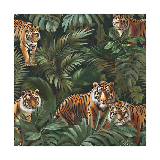 Tiger Jungle Safari Canvas Print | Canvas | Art & Wall Decor, Canvas, Fall Picks, Hanging Hardware, Home & Living, Indoor, Top Spring Products, Valentine's Day promotion | Prints with Passion