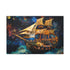 Pirate Ship Flying Through Space — Canvas Wall Art — Front Gallery-Wrapped Canvas View