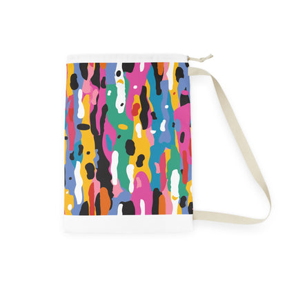 "Colorful Abstract Laundry Bag - Modern seamless pattern design for stylish laundry organization"