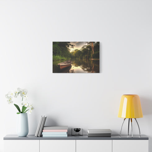 Amazon River — Canvas Wall Art — Kiln-Dried Pine Frame & Ready-to-Hang Back View