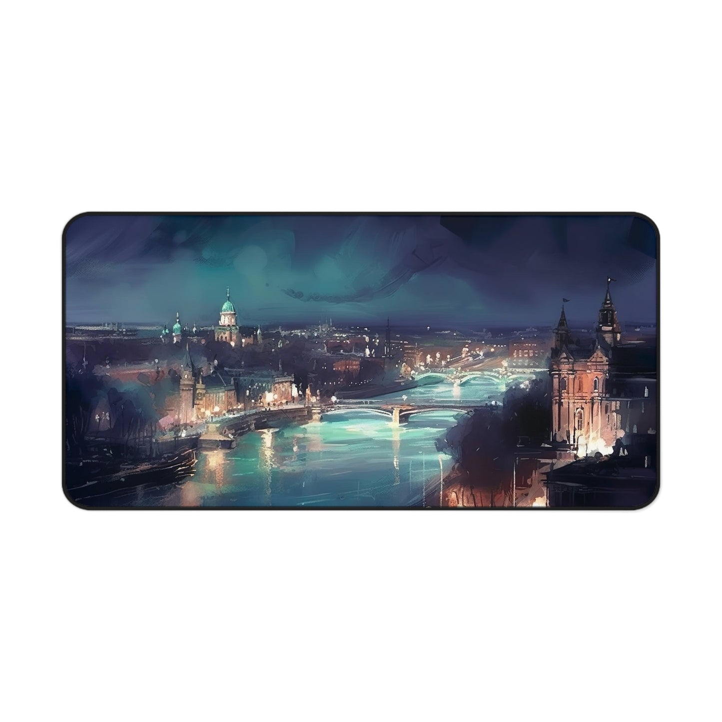 "London Night Desk Mat - Elevate Your Workspace with Cityscape Design"