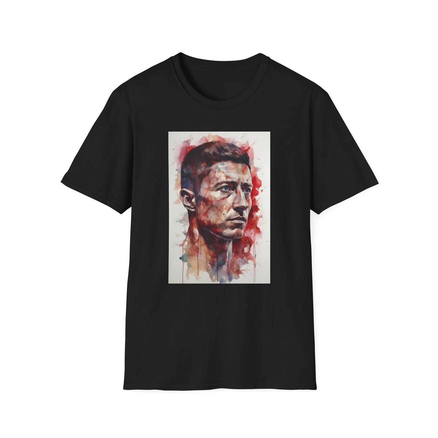 Striker's Edge Lewandowski Tee | T-Shirt | Cotton, Crew neck, DTG, Men's Clothing, Regular fit, T-shirts, Women's Clothing | Prints with Passion