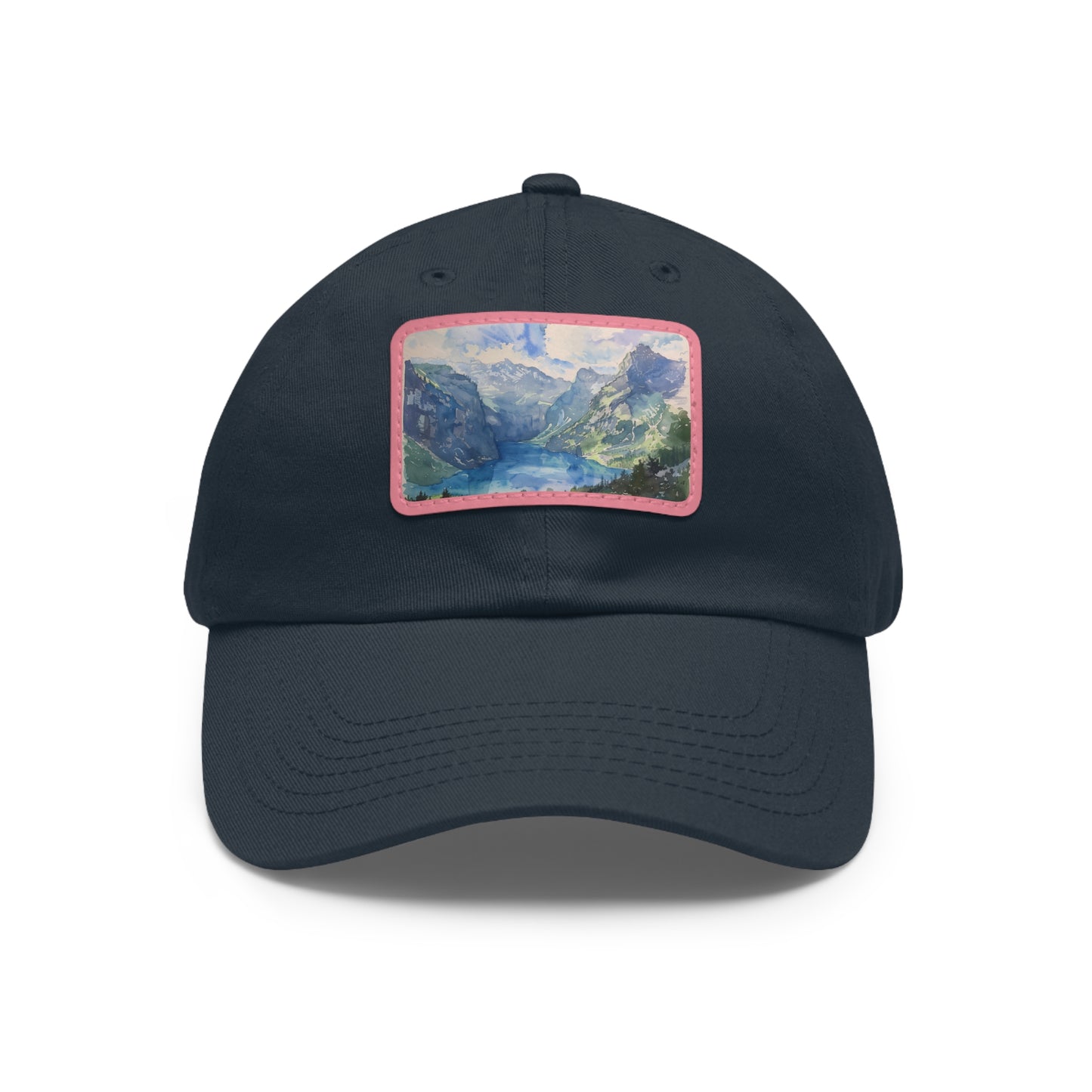 Alpine Splendor: Swiss Alps Watercolor Baseball Cap