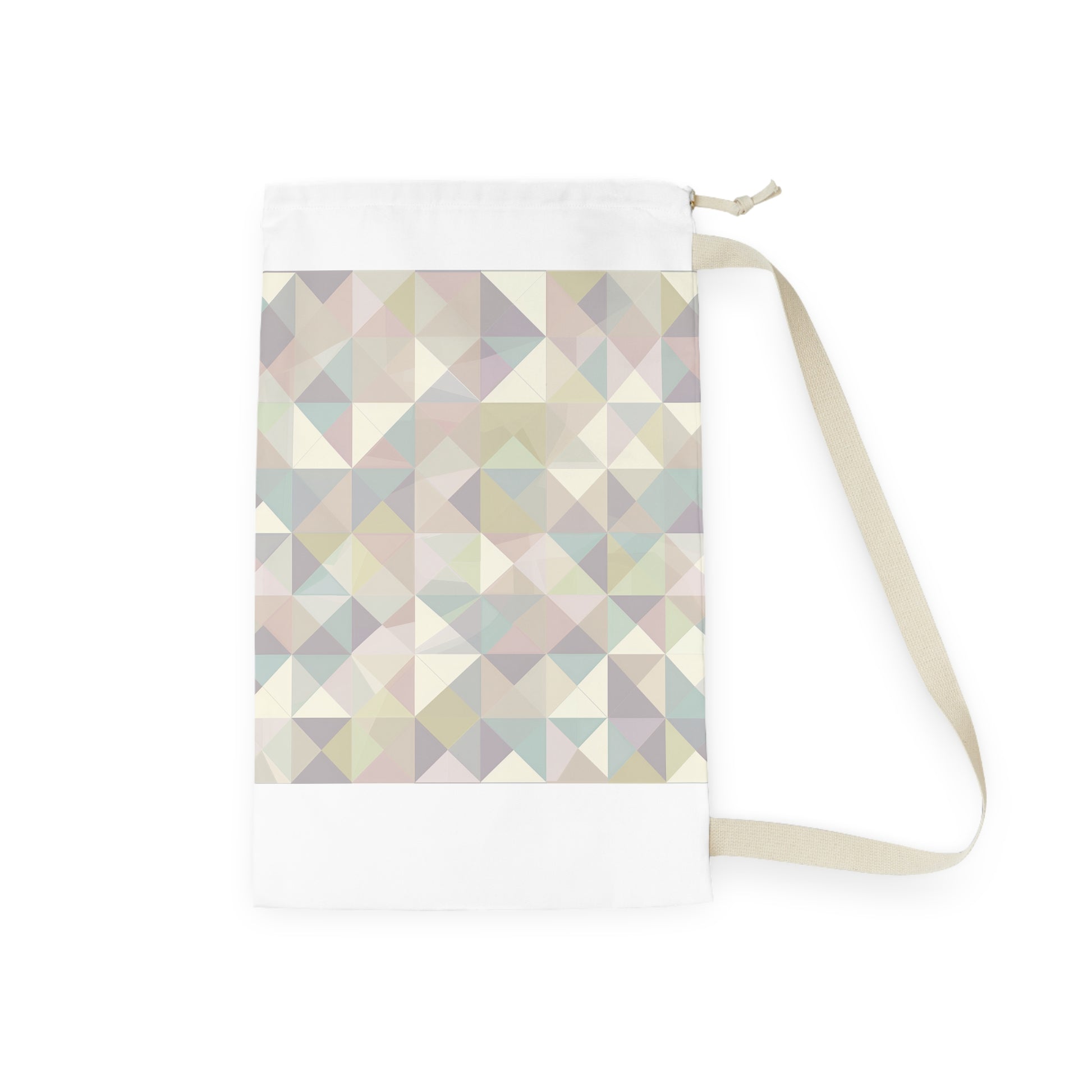 "Pastel Geometrics Laundry Bag - Modern seamless pattern in soothing colors for organized style"