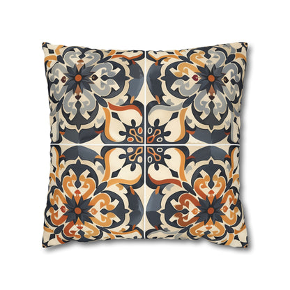 "Bring elegance to your bedroom with Artisan Tiles pillowcase, inspired by traditional ceramic tiles"