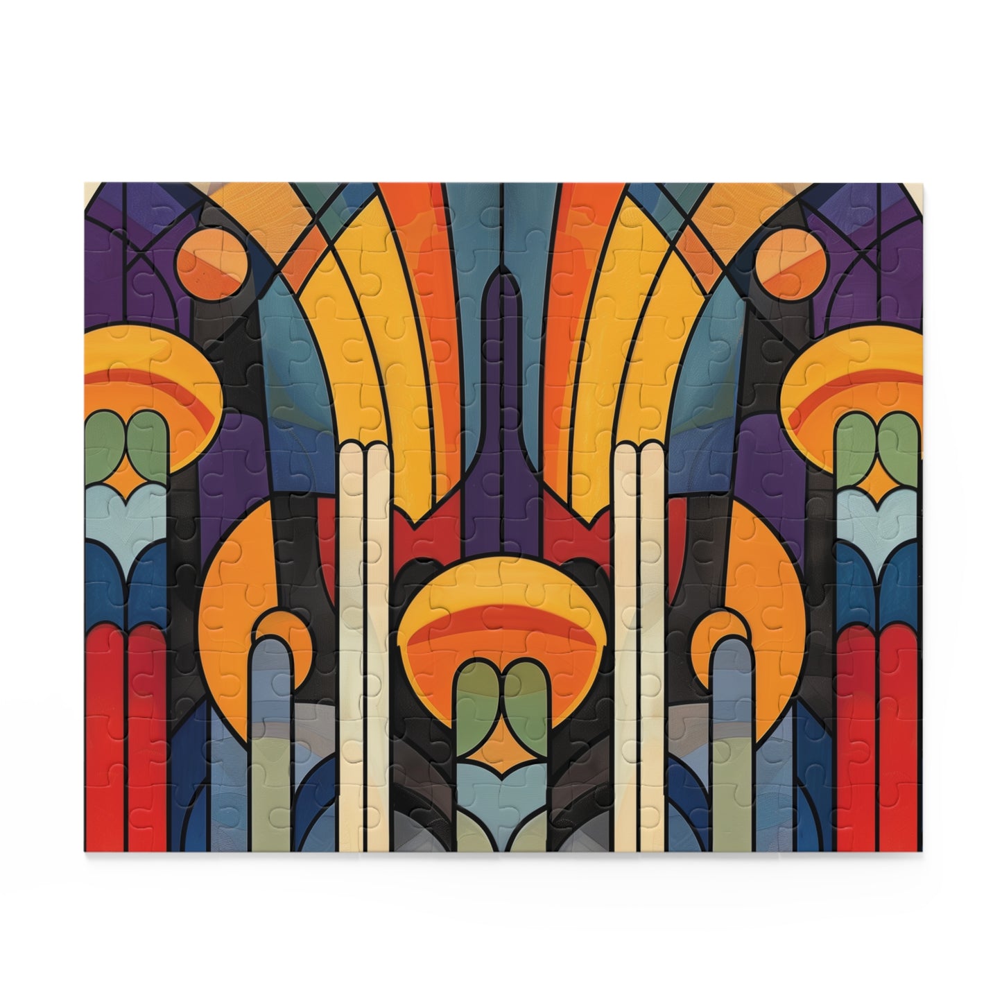 Deco Abstract Puzzle Collection - Intricate and Vibrant Abstract Art Deco Jigsaw Puzzle Engaging Challenge and Delight